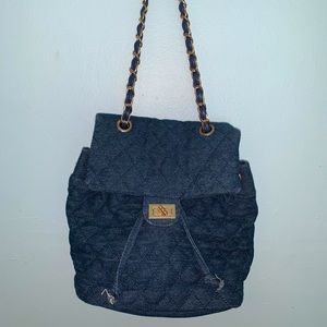 Blue Quilted Purse